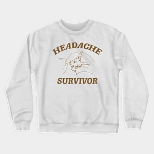 Headache survivor T Shirt, Meme T Shirt, Vintage Cartoon T Shirt, Aesthetic Tee, Unisex Crewneck Sweatshirt